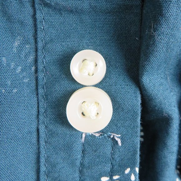 Goodfellow* Men's Short Sleeve Button Down Curved Hem BOHO Slim Shirt~ Size‎ XXL - Picture 7 of 12